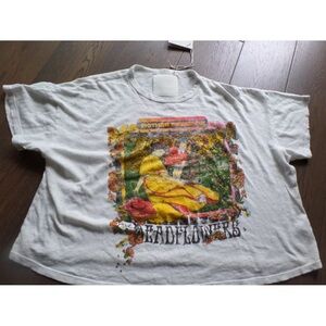 ISO MOTHER Denim Big Deal Linen Cotton Deadflowers Tee